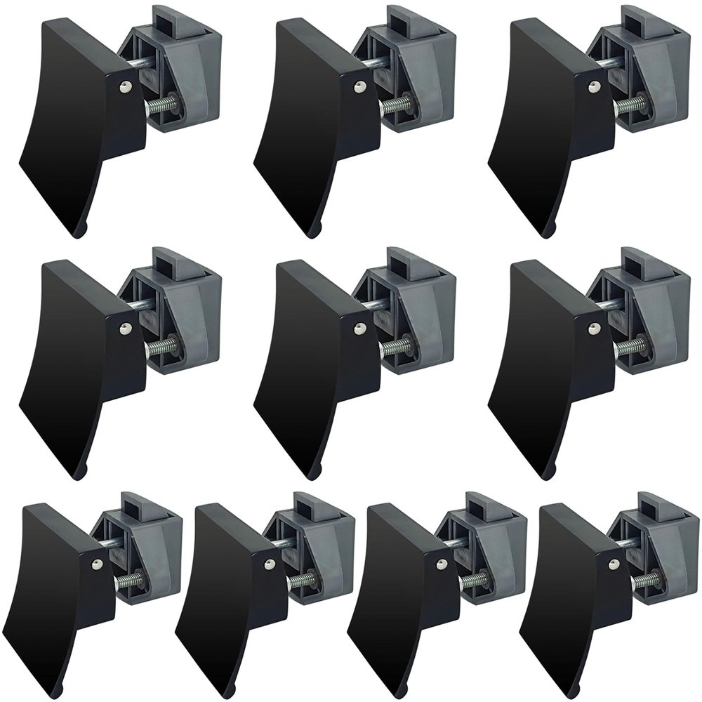 FOTN 10 Packs Black Square Handle Push LocksCabinet Lock Drawer Cupboard Pull Open Handles Lift Latch for Caravans Boats Cupboard Furniture Hardware Reliable Cabinet Lock
