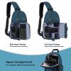 MOSISO 64.5 inch Tripod for Camera, 360 Degree Ball Head Camera Stand with Bag&Phone Mount&Camera Sling Bag Shockproof Camera Backpack with Tripod Holder&Removable Modular Inserts, Black&Deep Teal view 2