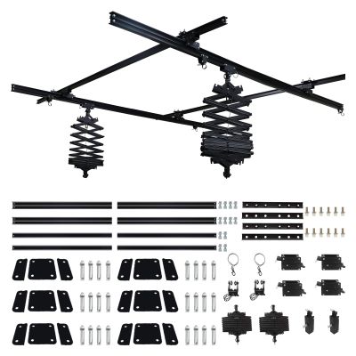 194" x194" Pantograph Photography Studio Ceiling Rail System Photography Studio Lighting Support Rail System Smallpox Rail Track Kit with 43-200CM Drop Pantograph (F4 Tracks + 2 Pantograph)