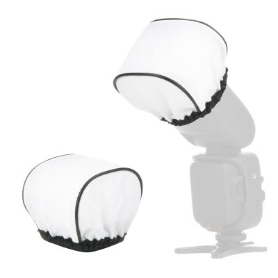 Cosmos 2 Pcs Camera Bounce Flash Diffuser Cover Speedlite Soft Diffuser Cap Mini Flash Sleeves for Camera Speedlight Flash Compatible with Most DSLR Camera Flash Bounce Flash Reflector