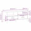 vidaXL Anthracite Gray Pine Wood TV Stand - Industrial Media Cabinet with Storage, Wire Management, Sturdy Wooden Build for Living Room view 3