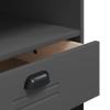 vidaXL Anthracite Gray Pine Wood TV Stand - Industrial Media Cabinet with Storage, Wire Management, Sturdy Wooden Build for Living Room view 4