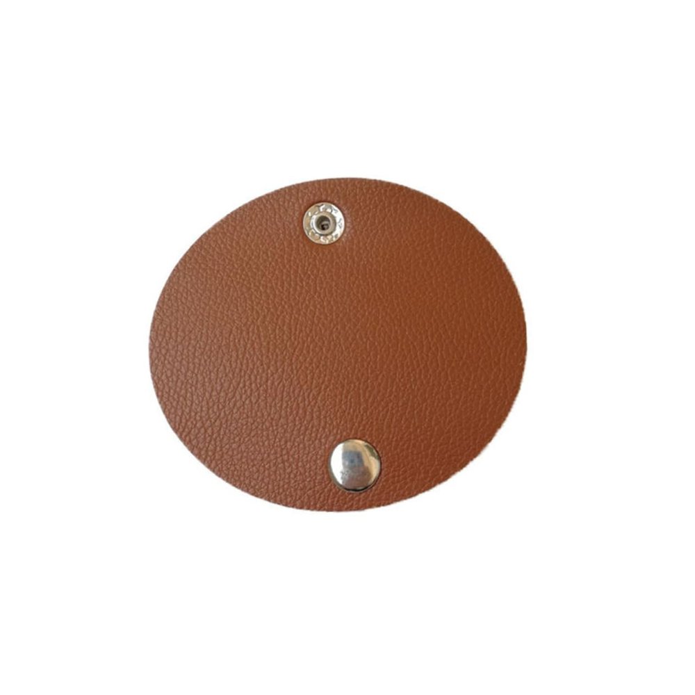 Veemoon 3pcs Pu Leather Cable Organizer Half Round Earphone Fixer Holder for Wire Management Khaki Compact Lightweight Storage for Cords