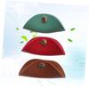 Veemoon 3pcs Pu Leather Cable Organizer Half Round Earphone Fixer Holder for Wire Management Khaki Compact Lightweight Storage for Cords view 4