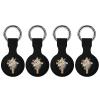 Christian Cross with Flowers Silicone Protective Case Tracker Shockproof Cover Tracker Holder Protector Compatible for Airtag 4PCS view 1
