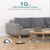 Extension Cord with Multiple Outlets 10 Ft - Power Strips with Surge Protection, Flat Plug with 6 AC Outlets 4 USB (2 USB-C Ports), Wall Mount Outlet Extender for Home Office Dorm Room Essentials view 2