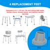supregear Shower Chair Leg Caps - Heavy Duty Replacement Feet for Shower Chair Bath Seat, 1-1/8" I.D. Slope Rubber Tips for Shower Stools Transfer Bench Non-Slip Extreme Grip Suction Cup Feet, 4PK view 2