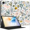 LISEVO for Samsung Galaxy Tab A9 Plus Case 11 inch(SM-X210/X216/X218), Women Teen Girls Design Folio Cover with Pencil Holder, Auto Week/Sleep Design for Samsung A9+ Plus Tablet Cases, Write Flower view 1
