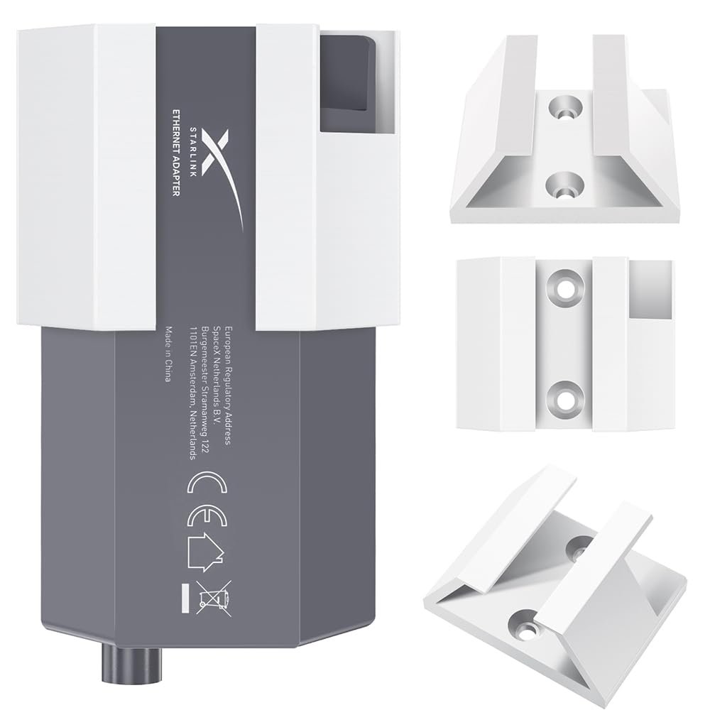 Sactulaz for Starlink Router ethenet Adapter Mount,Indoor Mounting Bracket for StarLink Ethernet Adapter Wall Mount The Gen 2 Router Ethernet Adapter Directly to a Wall or Other Surface