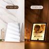 Drawelry Personalized Spotify Plaque Picture Mirror Lamp Custom Photo Name LED Night Light Makeup Mirror Home Decor Mother's Day Birthday Gifts for Women Girls Mom Wife Girlfriend (Birthflower A) view 3