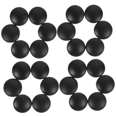 FOMIYES 20 Pairs Round Skid Ring Protective Cover Increased, 1.4x1.4x0.6cm, Black