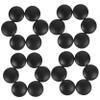 FOMIYES 20 Pairs Round Skid Ring Protective Cover Increased, 1.4x1.4x0.6cm, Black view 1