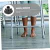 Healeved 4pcs Nonslip Rubber Chair Leg Covers Durable Pads for Shower Chair Transfer Bench and Stool Feet Protection Easy Installation Fits Inner Diameter view 4