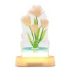 3D Tulip Night Light, USB Charging LED Nightlight Tulip Flower Table Lamp Bedside Table Lamp for Women, Birthday, Anniversary, Mother's Day for Room Decorating(Champagne) view 1