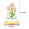 3D Tulip Night Light, USB Charging LED Nightlight Tulip Flower Table Lamp Bedside Table Lamp for Women, Birthday, Anniversary, Mother's Day for Room Decorating(Champagne) view 2