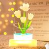 3D Tulip Night Light, USB Charging LED Nightlight Tulip Flower Table Lamp Bedside Table Lamp for Women, Birthday, Anniversary, Mother's Day for Room Decorating(Champagne) view 3