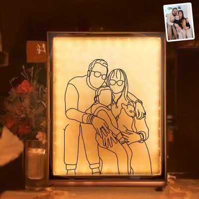 Drawelry Personalized Spotify Plaque Picture Mirror Lamp Custom Photo Name LED Night Light Makeup Mirror Home Decor Mother's Day Birthday Gifts for Women Girls Mom Wife Girlfriend (Photo)