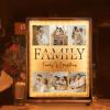Drawelry Personalized Spotify Plaque Picture Mirror Lamp Custom Photo Name LED Night Light Makeup Mirror Home Decor Mother's Day Birthday Gifts for Women Girls Mom Wife Girlfriend (for Family) view 2