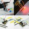 NDNCZDHC Upgraded Electronics Fun Kit for Starter Electronics Component Kit with Power Supply Module 830 Tie Point Breadboard Jumper Wire Resistor LED Storage Box view 3
