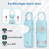 ANKOSHUN Rechargeable Personal Alarm for Women - Valentine Birthday Gifts for Women, Daughter, College Student, Teen Girl, Elders, Kids, Siren Alarm, USB Charging, Aqua view 2