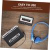 Homoyoyo 0.5w USB Cassette Tape to Converter with Detachable Speaker Portable Personal Tape Player for Easy Playback and Transfer Compatible with Laptops and USB Devices Black Color view 3