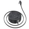 TROND Power Strip Flat Plug - Extension Cord 10FT Semi-Retractable, Power Strip with 3 AC Outlets 3 USB Ports (2 USB C), Ultra Thin Flat Plug, Cruise Ship Essentials, for Home, Hotel, Office view 1