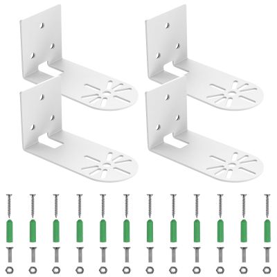 4Pcs PTZ Camera Bracket Wall Mounted Ring Camera Bracket Adhesive and Screw Mounting Household Security Camera Bracket with Screws Metal Surveillance Camera Support Holder for Camera//(Bracket)