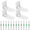 4Pcs PTZ Camera Bracket Wall Mounted Ring Camera Bracket Adhesive and Screw Mounting Household Security Camera Bracket with Screws Metal Surveillance Camera Support Holder for Camera//(Bracket) view 1