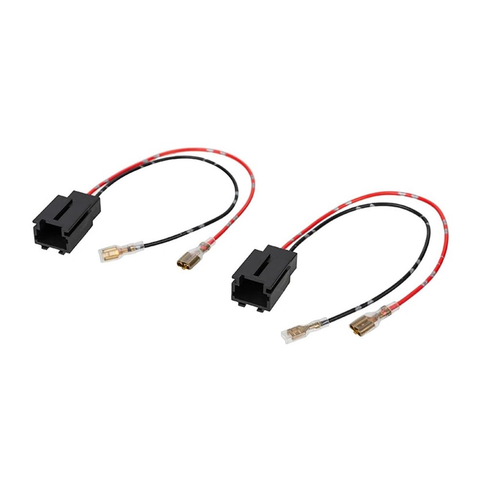2-Pin Car Spaker Wire Harness Adapter Plug Rad1o Stereo CD Player Cables Black Accessories (Color : 1 Pair)