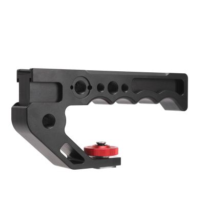 Camera Top Handle, Aluminum Top Handle with 1/4 3/8 Threads, Locating Pins and Cold Shoes, for Camera Rig, Camera Cage