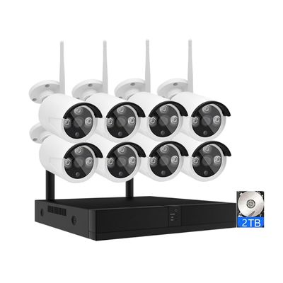 AKAVIG 8CH 6MP Wireless WiFi HD Security Camera System with 2TB Hard Disk, Outdoor H.265+ Home Surveillance Camera NVR Kit with Audio, Night Vision, Motion Detection