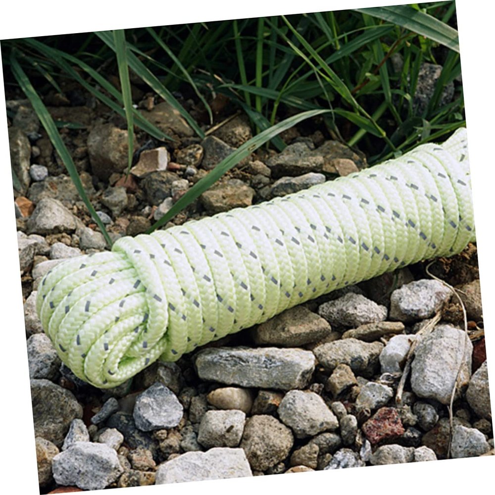 Outanaya 20m Luminous Reflective Camping Rope for Tent Awning and Outdoor Use Durable Glow Dark Cord with High Visibility for Hikers and Campers