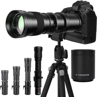 COMMANDER OPTICS 420-1600mm f/8.3 Manual Telephoto Zoom Lens for Nikon Z Mount Camera Z30, Z50, Z5, Z6, Z6II, Z7, Z7II, Z9, ZFC (Black) | Camera Lens
