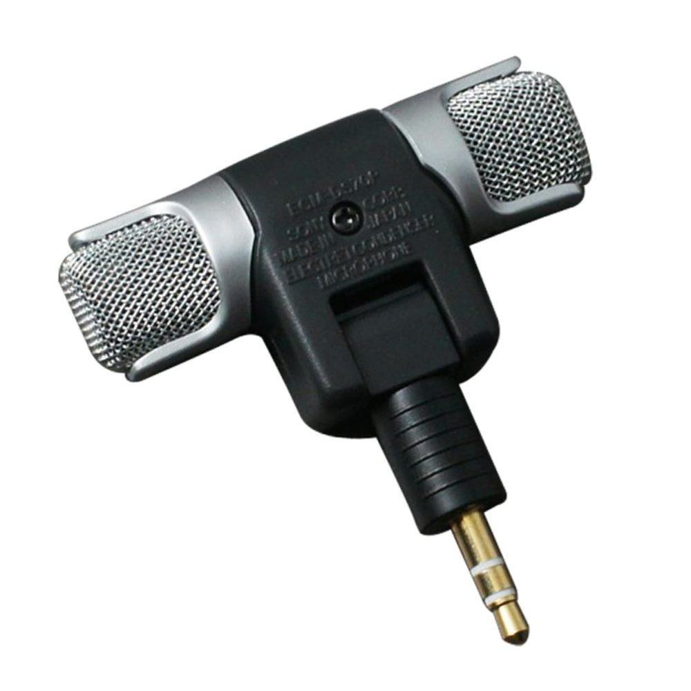 Angoily 1pc Mini Stereo Microphone Jack for Pc and Laptop Lightweight Design for Streaming Vlogging and Dictation No Battery Needed Stereo Recording Capability
