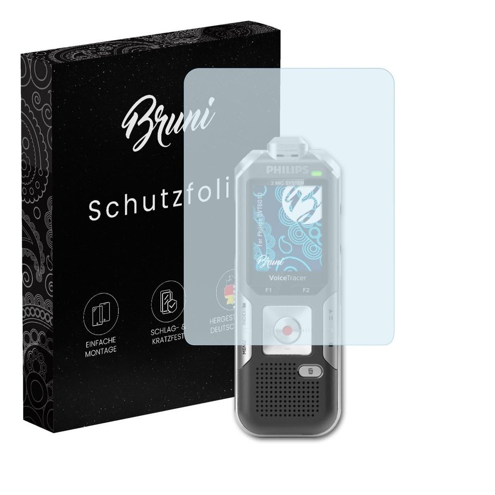 Bruni Screen Protector compatible with Philips DVT6010 Protector Film, crystal clear Protective Film (2X)