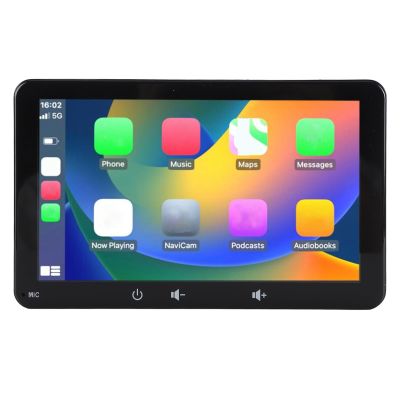 Portable Car Stereo,7 Inch HD Touchscreen Car Multimedia Player,Support Mirror Link Dash Mount Car Screen (W507C Self Adhesive Bracket)