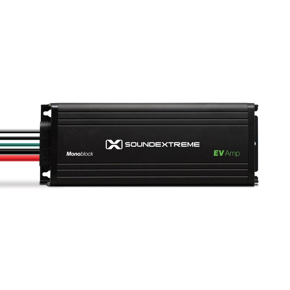 SoundExtreme by ECOXGEAR 1-Channel Mono EV High Definition Amplifier Marine Grade Compact Class D 750W Peak Output Waterproof Dustproof for 48V to 72V Electric Vehicles Only