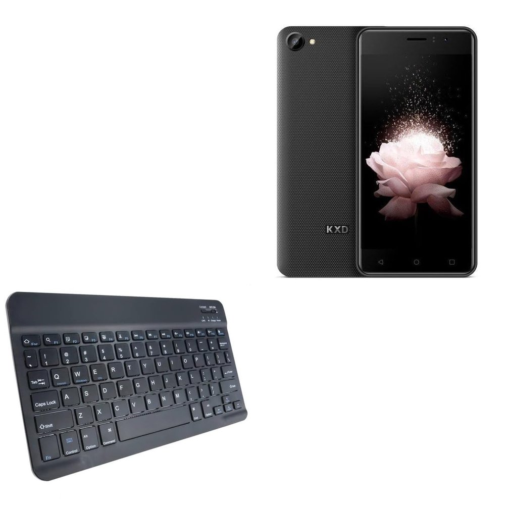 BoxWave Keyboard Compatible with Kenxinda W50 - SlimKeys Bluetooth Keyboard, Portable Thin with Chiclet-Style Keys - Jet Black