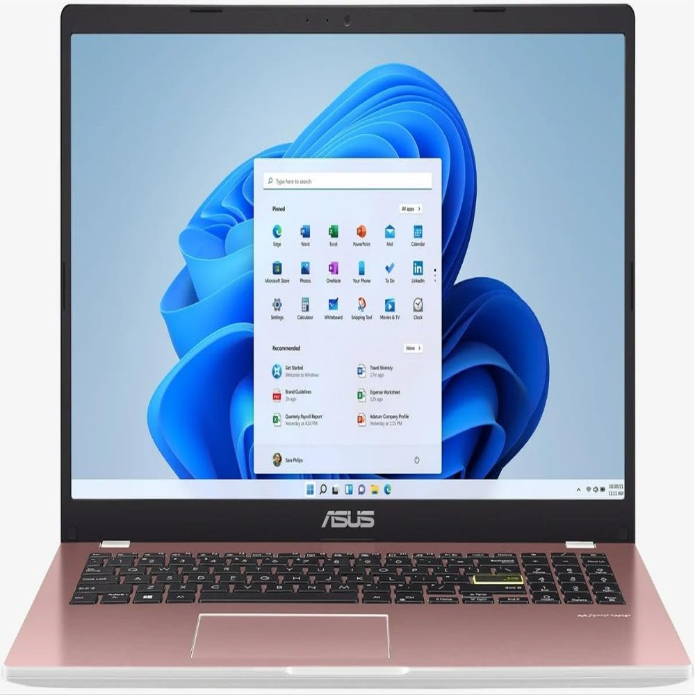 Asus L510MA-WH21 Pentium Silver N6000 128GB eMMC 4GB 15.6 Full HD (1920 x 1080) IPS Display WIN11 S Rose Pink Microsoft 365 Personal 1-Year + Coverzip HDMI Cable (Renewed)