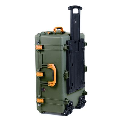 OD Green Pelican 1650 Large Case - Comes with Pick & Pluck Foam - Yellow Handles & Latches.