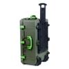 ColorCase Pelican 1650 Case OD Green - Large Sized Waterproof Rolling Case with Grey Padded Dividers & Mesh Lid Organizer - Lime Green Handles & Latches view 4