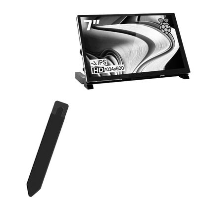BoxWave Stylus Pouch Compatible with Hosyond 7 inch HDMI Display-H (7 in) - Stylus PortaPouch, Pen Stylii Holder Carrier Portable Self-Adhesive - Jet Black
