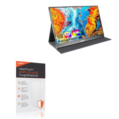 BoxWave Screen Protector Compatible with Newsoul MNN Portable Monitor M156F01 (15.6 in) - ClearTouch Anti-Glare ToughShield 9H (2-Pack), Anti-Glare 9H Tough Flexible Film Screen Protector
