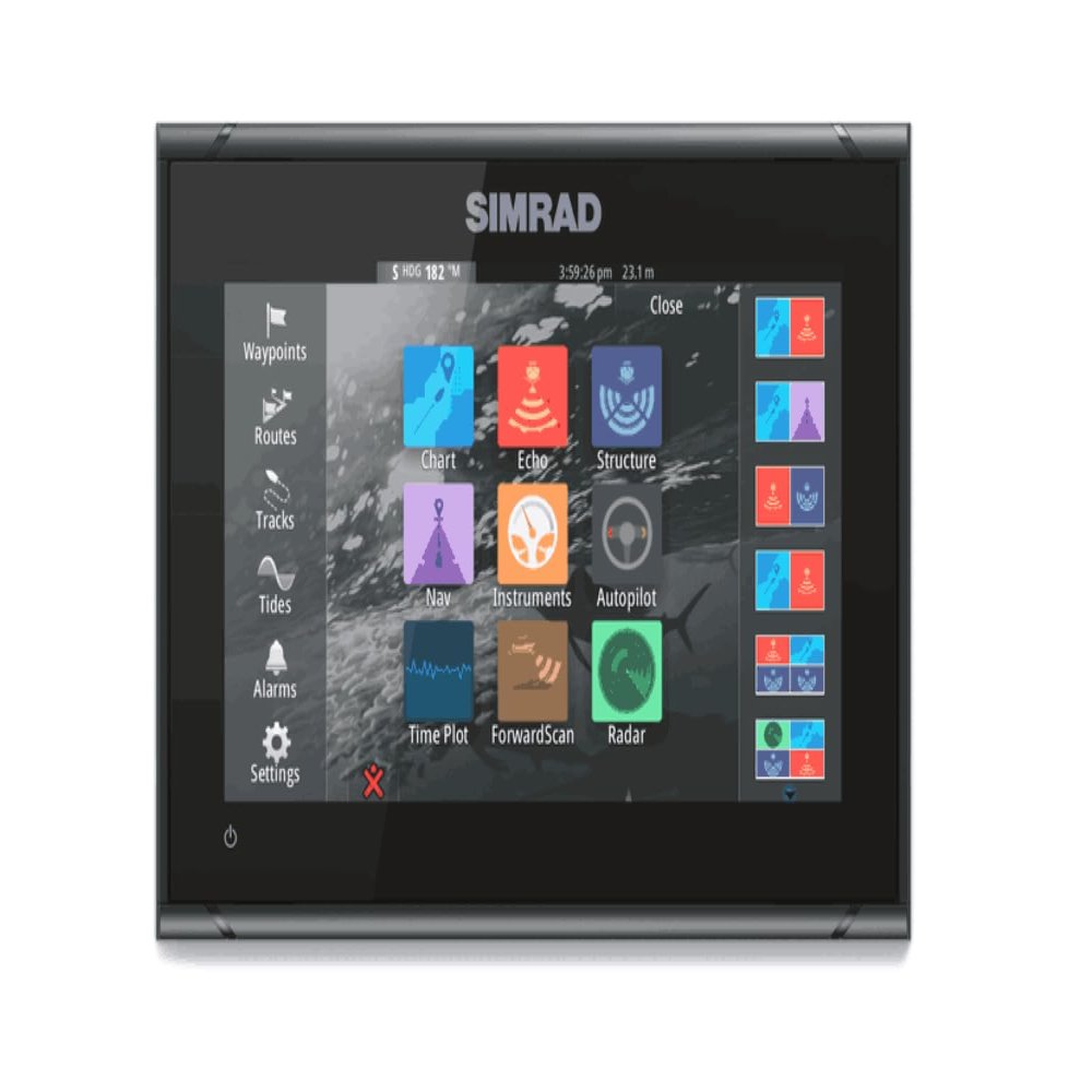Simrad 000-16293-001 GO9 XSE Chartplotter and Fishfinder with 83/200 Transom Mount Transducer and C-MAP Discover Chart Card, 9 Inch Display, Black