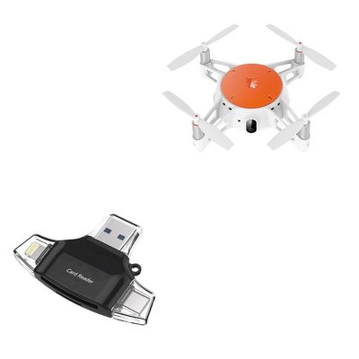BoxWave Smart Gadget Compatible with Fimi Mi Drone Mini - AllReader SD Card Reader, microSD Card Reader SD Compact USB - Jet Black