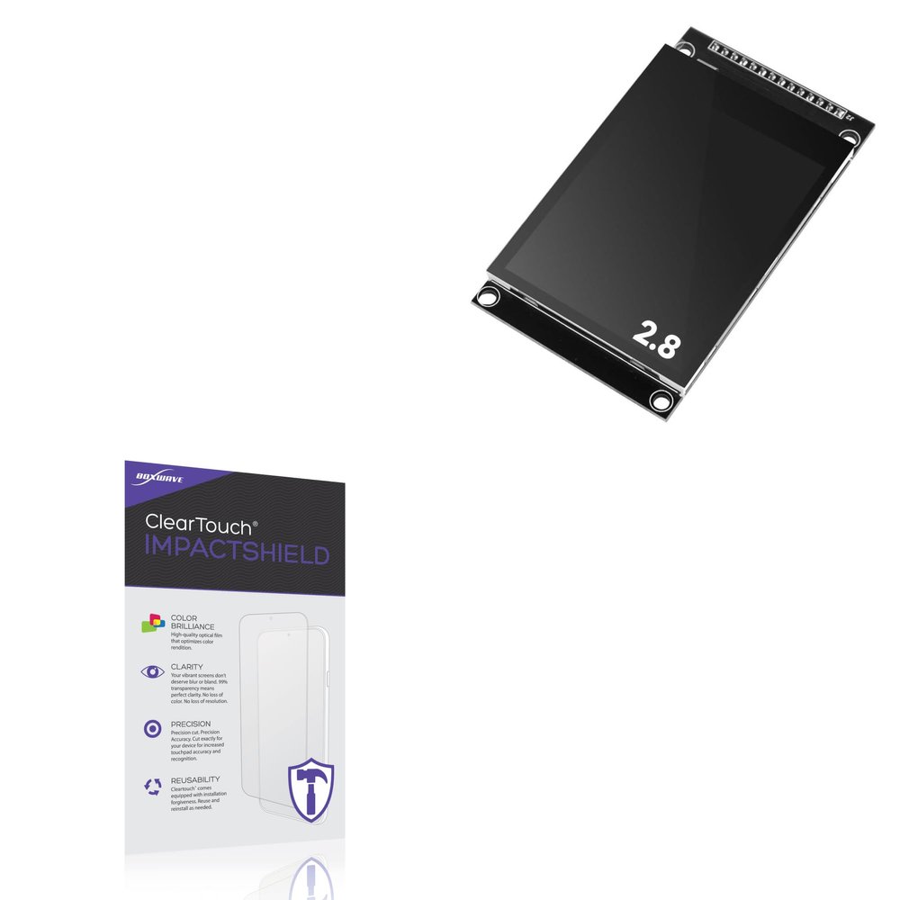 BoxWave Screen Protector Compatible with Hosyond 2.8 inch RPi Display (2.8 in) - ClearTouch ImpactShield (2-Pack), Impenetrable Screen Protector Flexible Film