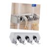 PRETYZOOM Practical Mop Holder and Cleaning Tools Organizer Grey Rack with Hooks for Efficient Bathroom Storage and Easy Installation view 3
