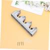 PRETYZOOM Practical Mop Holder and Cleaning Tools Organizer Grey Rack with Hooks for Efficient Bathroom Storage and Easy Installation view 4