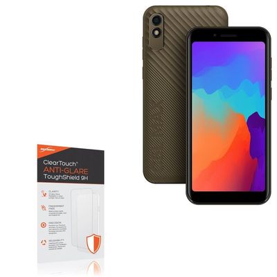 BoxWave Screen Protector Compatible with BLU C5L Max - ClearTouch Anti-Glare ToughShield 9H (2-Pack), Anti-Glare 9H Tough Flexible Film Screen Protector