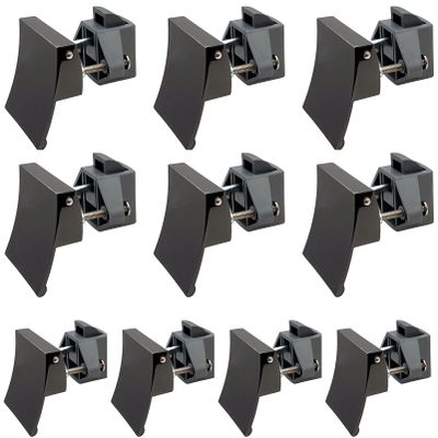 FOTN 10 Packs Matter Black Square Handle Push LocksCabinet Lock Drawer Cupboard Pull Open Handles Lift Latch for Caravans Boats Cupboard Furniture Hardware Reliable Cabinet Lock